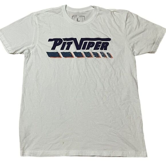 Pit Viper Sunglasses White T-Shirt Size Large - Picture 1 of 5